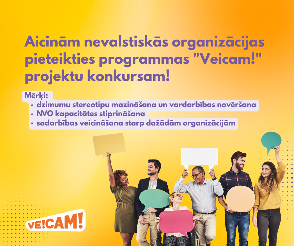 Aicinam NVO pieteikties projektu konkursam vardarbības mazināšanai sabiedrībā