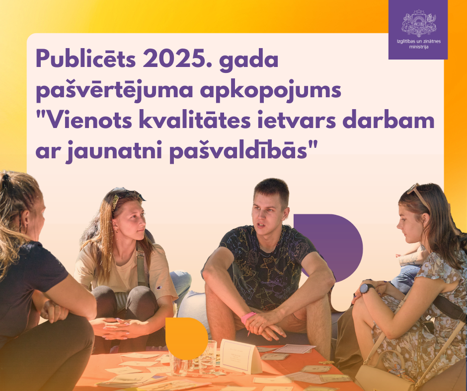 Publicēts 2025. gada pašvērtējuma apkopojums "Vienots kvalitātes ietvars darbam ar jaunatni pašvaldībās"