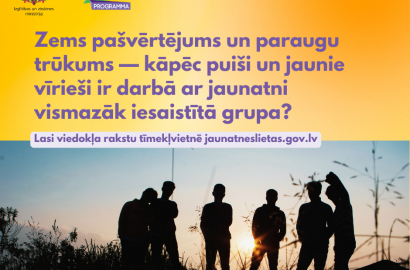 Zems pašvērtējums un paraugu trūkums — kāpēc puiši un jaunie vīrieši ir darbā ar jaunatni vismazāk iesaistītā grupa? 