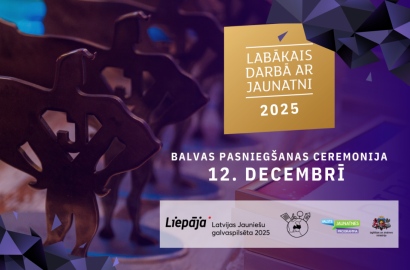 Notiks konkursa “Labākais darbā ar jaunatni 2025” svinīgā apbalvošanas ceremonija     